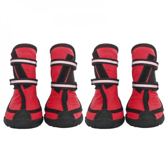 Pet Waterproof Rain Shoes for Medium Large Dogs Multi Colors Optional Dog Rain Boots Red XL