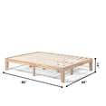 thumbnail image 2 of Gymax 14'' Wooden Platform Bed Frame, Queen, Natural, Strong Slat Support and Space-saving Design, 2 of 8