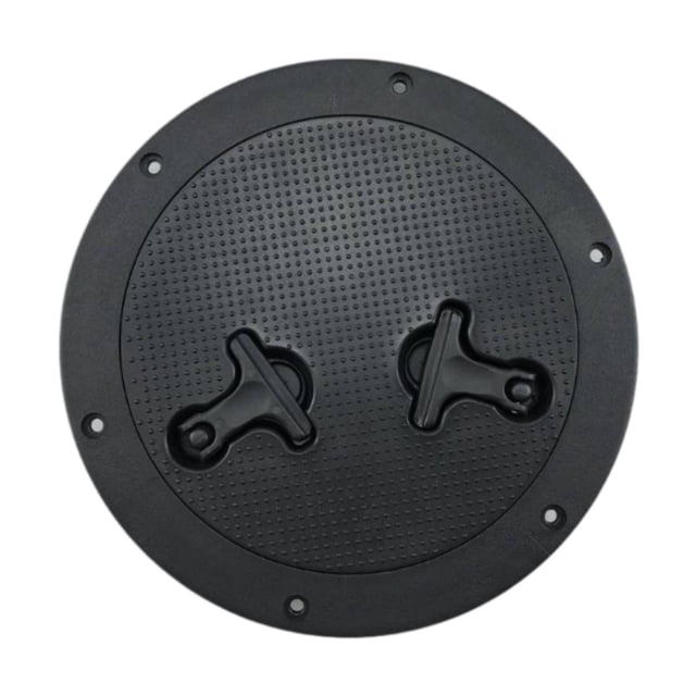 Lipstore Marine Boat Deck Cover Reinforced Two Rotatable Handles Inspection Lid Black