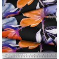 thumbnail image 2 of Soimoi Polyester Crepe Fabric Flower Watercolor Fabric Prints by Yard 42 Inch Wide, 2 of 3