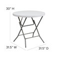 thumbnail image 4 of Bowery Hill Table Pliante Ronde en Granit de 32 Pouces, Blanche, 4 of 7