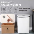 thumbnail image 3 of BestOffice 13 Gallon (50L) Automatic Touch-Free Kitchen Trash Can, High-Capacity Waste Bin with Lid for Bathroom, Bedroom & Home Office, Brushed Stainless Steel, White, 3 of 7