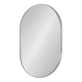 thumbnail image 1 of Kate and Laurel Rollo Modern Oval Capsule Wall Mirror, 20 x 30, Silver, Decorative Geometric Metal Framed Mirror, 1 of 7