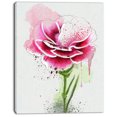 thumbnail image 2 of Fleur Aquarelle Rose Dessinée à la Main - Impression d'Art Floral sur Toile, 2 of 4