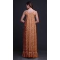 thumbnail image 4 of Bimba Nuisette Orange Moyenne à Roses Florales et Renoncules pour Femmes, Imprimée, Bretelles Spaghetti, Robe Maxi, Vêtement de Nuit, Moyen, 4 of 5