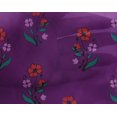 thumbnail image 4 of oneOone Georgette Viscose Fabric Leaves & Floral Block Printed Fabric 1 Yard 42 Inch Wide, 4 of 4