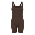 thumbnail image 4 of Yuyuzo Women Workout Jumpsuits Ribbed Square Neck 1 Piece Seamless Tank Top Sleeveless Rompers, 4 of 5