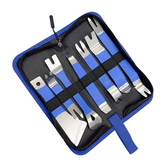 Ensemble d'Outils de Retrait de Garniture en Acier Inoxydable, Trousse d'Outils de Levage pour Intérieur de Voiture pour Tableau de Bord, Panneau de Porte, Audio, Levier à Bascule Barre de Levage