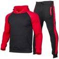 thumbnail image 1 of Mens Jogging Suit Sports Hoodie Set Two-Piece Jacket With Hood And Pockets, 1 of 8