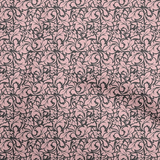 oneOone Velvet Peach Fabric Florals Fabric For Sewing Printed Craft Fabric By The Yard 58 Inch Wide-R2