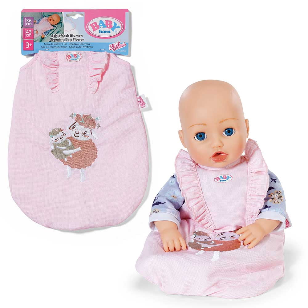 Baby Born Sleeping Bag Flowers for 36cm and 43cm Dolls