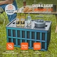 thumbnail image 4 of VEVOR Collapsible Storage Bins with Lids, 65L3Packs, Folding Plastic Stackable Utility Crates with Handles,Large Heavy Duty Containers for Clothes, Toys, Books, Snack, Shoes, and Grocery Organizing, 4 of 9