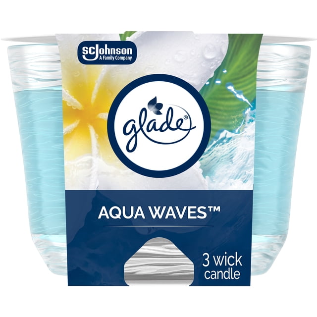 Glade® Chandelle parfumée, Vagues d’eau vivifiantes