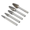 thumbnail image 2 of Die Grinder Bit, Double Cut High Strength Heat Tolerant  Burr File 5 Pieces 6mm Diameter Shank  For Machinery Ships, 2 of 8