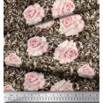 thumbnail image 3 of Soimoi Rayon Fabric Check & Roses Floral Print Fabric by The Yard 56 Inch Wide, 3 of 3