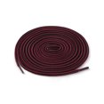 thumbnail image 1 of INSPIRE CHIC Unisex Round Rope Dual Colored Striped 1/5 Thick Boot Shoelace 150cm / 59.05" Black Wine Red, 1 of 4