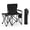 Black, variant on Gymax Oversized Camping Chair w/Side Table 2 Storage Pockets Cup Holder for Fishing Black