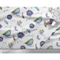 thumbnail image 2 of Soimoi Rayon Fabric Nest,Feather & Artistic Bird Printed Fabric 1 Yard 42 Inch Wide, 2 of 3