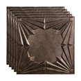 thumbnail image 1 of Fasade Art Deco Vinyl 2ft x 2ft Lay-In Ceiling Panel Smoked Pewter 5 Pack, 1 of 5