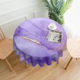 thumbnail image 3 of Tablecloth Pastel Purple Marble Round 60 x 60 Inch Table Cover Polyester Stain and Wrinkle Resistant Table Cloth for Kitchen Dining Coffee Party, 3 of 6