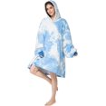 thumbnail image 4 of Oversized Wearable Pajamas With Big Pockets,Soft Plush Sweatshirt Hooded Popular Tops One Size Fits, 4 of 6