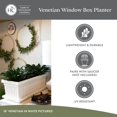 thumbnail image 3 of The HC Companies 30-Inch Venetian Window Planter Box with Drain Plug, White, 3 of 9
