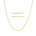 thumbnail image 1 of KISPER 18k Gold Over Stainless Steel 2mm Thin Hip Hop Rope Chain Necklace, 16 inch, 1 of 6