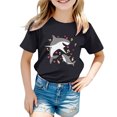 thumbnail image 1 of T-shirts pour Tout-Petites Filles, T-Shirts Graphiques Mignons à Manches Courtes pour Filles, Tenues d'Été pour Tout-Petites Filles, Col Rond, Vêtements 4T pour Filles, Tenue pour Fille, 1 of 3