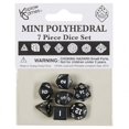 thumbnail image 1 of Koplow KPL18982 Mini Polyhedral Black Dice with White Numbers - Set of 7, 1 of 2