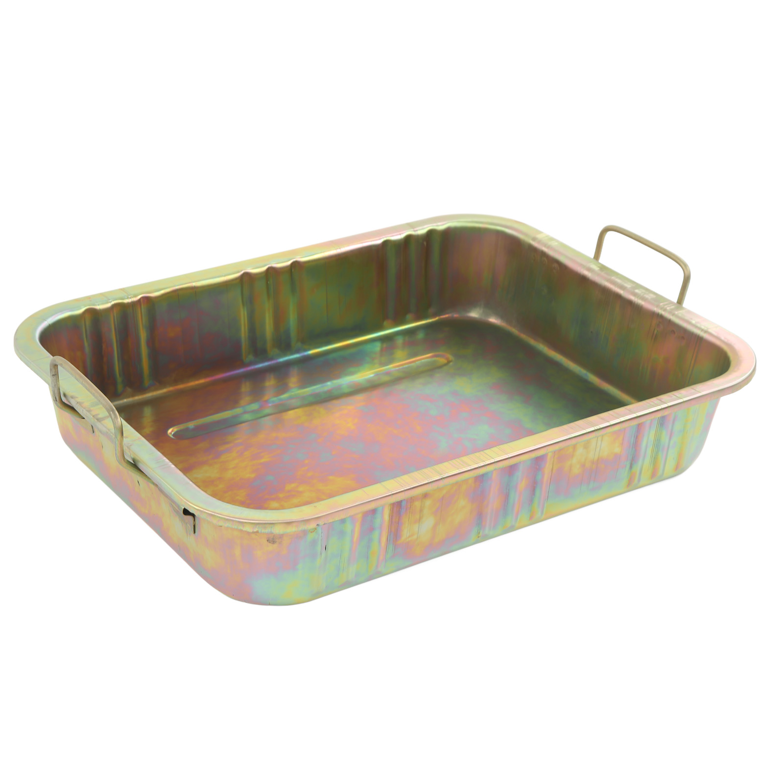 Oil Drip Pan,Galvanized Oil Drip Tray Pan Professional Metal Drain Container Universal Auto Repair Tool For Vehicle