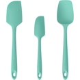 thumbnail image 1 of U-Taste 480°F High Heat Resistant Silicone Spatula Set of 3, BPA-Free Food Grade Kitchen Cooking Baking Mixing One Piece Seamless Flexible Rubber Scraper for Nonstick Cookware (Aqua Sky), 1 of 9