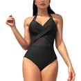 thumbnail image 1 of KIHOUT One Piece Swimsuit for Women Ladies Spring Fashion Solid Color Mesh Bikini Swimsuit, 1 of 5