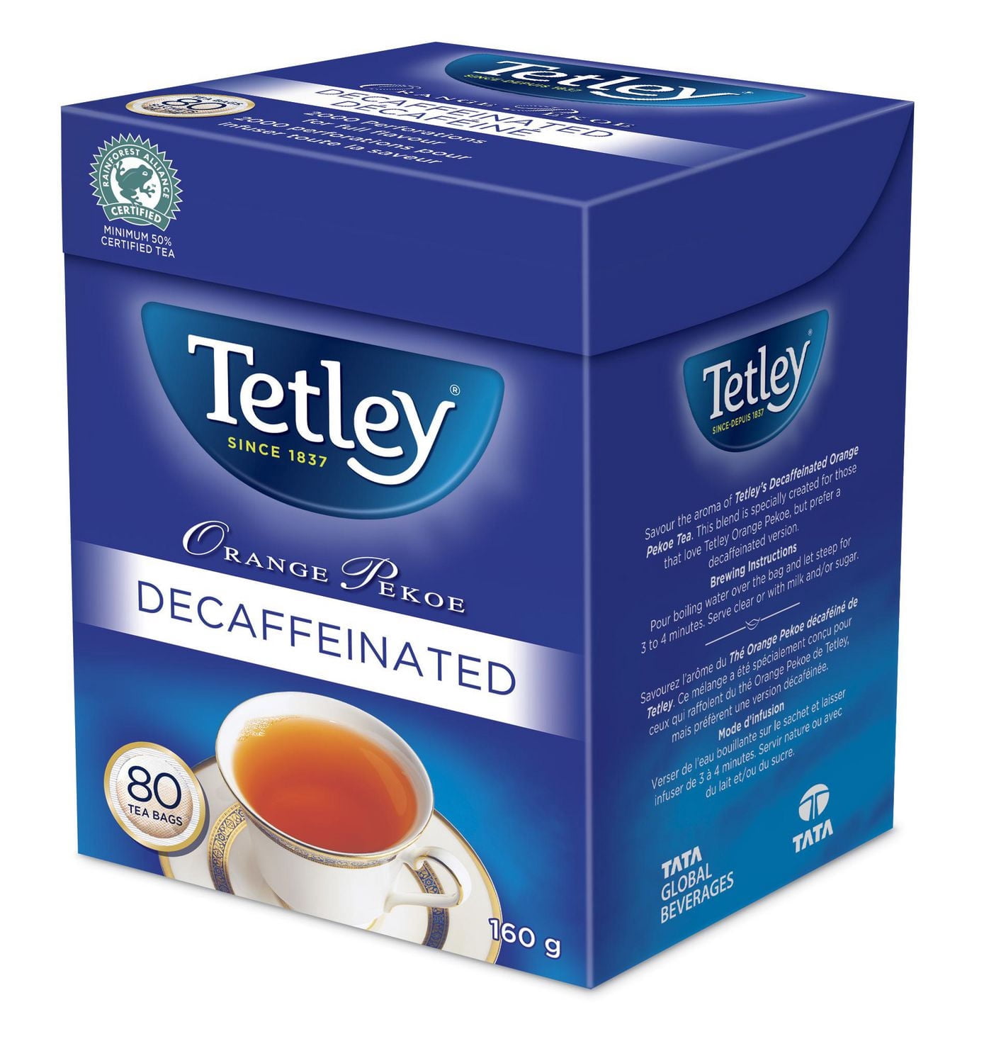 Tetley Decaffeinated Orange Pekoe Tea
