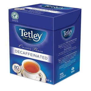 Tetley Decaffeinated Pekoe d'orange Tea