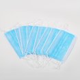 thumbnail image 3 of 50-Piece 3-Ply Disposable Blue Face Masks, 3 of 4