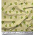 thumbnail image 1 of Soimoi Beige Velvet Fabric Sea Plant & Cactus Tree Fabric Prints By Yard 58 Inch Wide, 1 of 1
