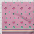 thumbnail image 2 of oneOone Viscose Chiffon Fabric Stripe & Floral Panel Decor Fabric Printed BTY 42 Inch Wide, 2 of 3