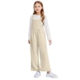 thumbnail image 3 of Girls' Sleeveless Fleece Jumpsuit with BuiltIn Tank and Pockets for Ages 514 in Fall and Winter, 3 of 8