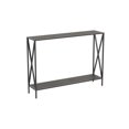 thumbnail image 2 of Safdie & Co. Console Table Dark Grey Wood 1 Shelf Black Metal, 2 of 4