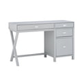 thumbnail image 1 of Posey Side Storage Desk, Grey, 1 of 8