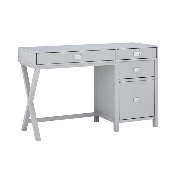 Posey Side Storage Desk, Grey