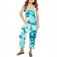 thumbnail image 1 of RXIRUCGD Girls Casual Jumpsuits Sleeveless Summer Rompers Long Pants With Pockets For 5-14 Years( Multicolor, Size:9-10 Years ), 1 of 6