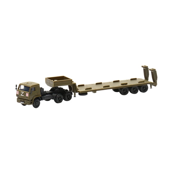 KLKCMS Modèle de Remorque de Tracteur à l'Échelle 1/72, Artisanat pour Scène de Table, Décor de Table, Adultes