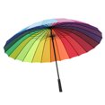 thumbnail image 1 of Long Handled Umbrella, Large Straight Umbrella  for Gift Navy Blue,Wine Red,Rainbow, 1 of 8