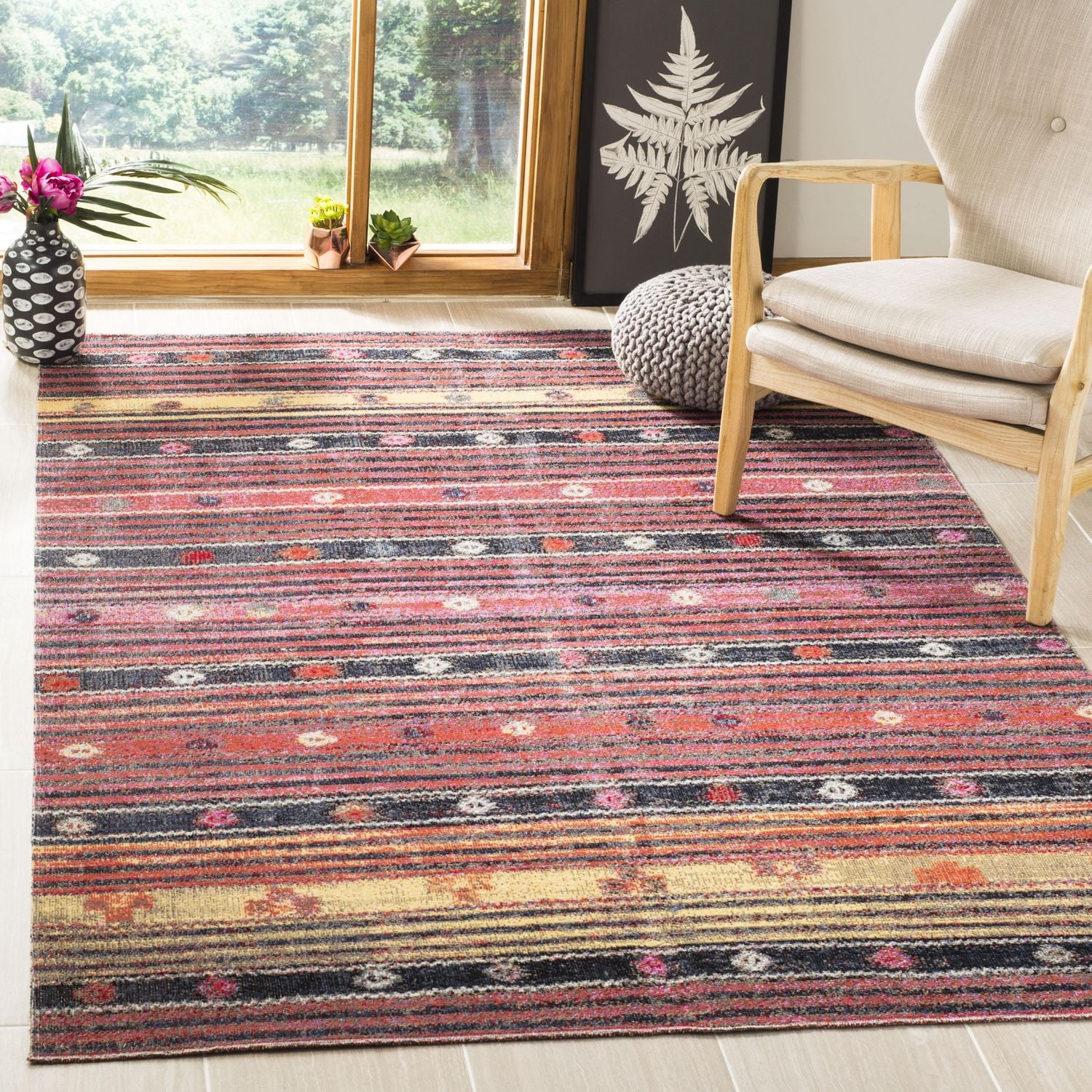 SAFAVIEH Montage Maxwell Striped Indoor/Outdoor Area Rug