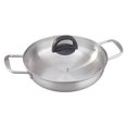 thumbnail image 2 of Korean Ramen Pot Double Handle Stockpot Seafood Pot Household Round Fast 18cm argent, 2 of 8