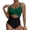 Green, variant on Cameland One Piece Swimsuits for Women Solid Patchwork Bathing Suits Beachwear Chest Hollow Backless Swimwear Suitable for Holiday, Travel and Seaside
