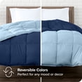 thumbnail image 3 of Bare Home Ultra-Soft Reversible Comforter - Goose Down Alternative - Full, Dark Blue/Light Blue, 3 of 8