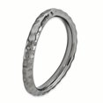 thumbnail image 3 of Sterling Silver Stackable Expressions Polished Black-plate Wave Ring Size 6, 3 of 3