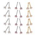 thumbnail image 1 of 24pcs Nose Piercing Studs Piercing Jewelry Bone Studs Diamond Nose Rings for Women, 1 of 9